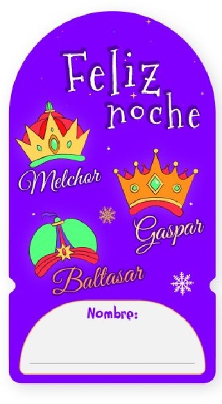 bismark pack 6 etiquetas adhesivas reyes magos  6x16,5 cm  bismark 333589