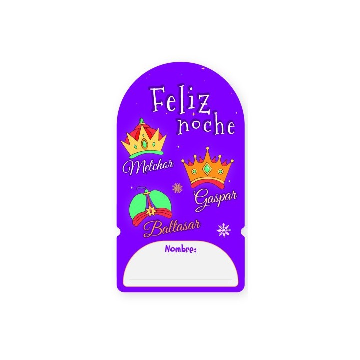 bismark pack 6 etiquetas adhesivas reyes magos  6x16,5 cm  bismark 333589