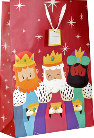bismark bolsa jumbo reyes magos  40x70x18 cm  colores surtidos bismark 333602