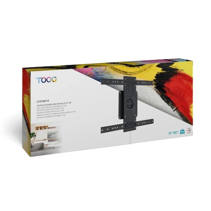 tooq lp3780f r soporte pared rotacion 360o negro