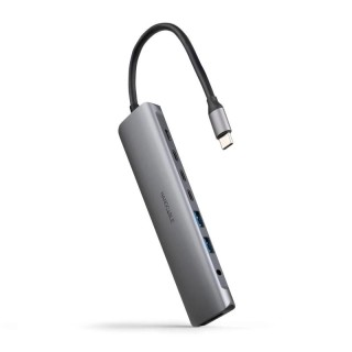 nanocable hub 8en1 usb a+usb c+hdmi+usb c pd+jack