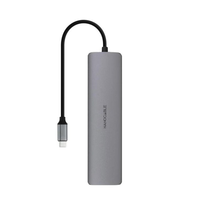 nanocable hub 8en1 usb a+usb c+hdmi+usb c pd+jack