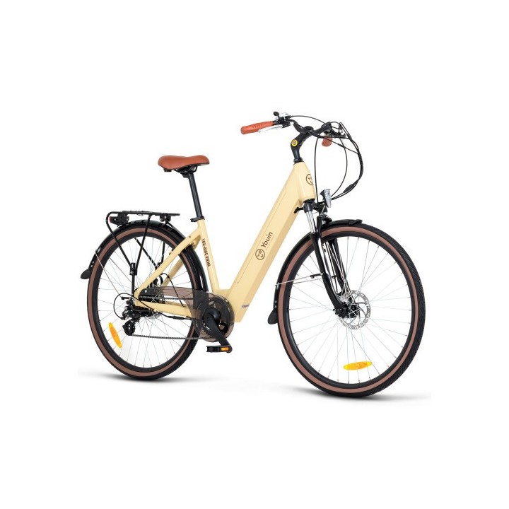 youin youin you ride viena   paseo   rueda 28â   bateria integrada y extraible   crema