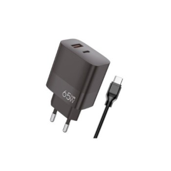 cargador cool dual usbc,usb 65w u.c.r. cable black usbc usb 65w univ ultra carga rapida cable negro