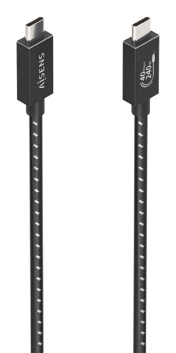 cable usb4 aisens gen3x2 40g 8k60hz 5a 48v 240w e mark c/m c/m 0.5m