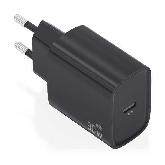 cargador aisens gan 30w 1xusb c pd3.0 negro