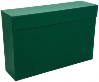 mariola caja transferencia folio carton forrado en geltex  39x25,5 x11 cm  verde mariola 1685ve