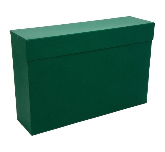mariola caja transferencia folio carton forrado en geltex  39x25,5 x11 cm  verde mariola 1685ve