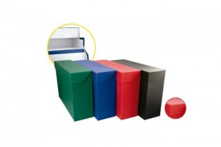 mariola caja transferencia folio carton forrado en geltex  39x25,5 x11 cm  azul mariola 1685az