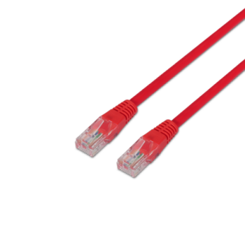 cable de red aisens latiguillo rj45 cat.6 utp awg24 rojo 1.0m