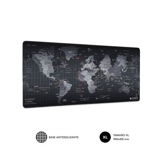 subblim subblim alfombrilla raton world xl mouse pad