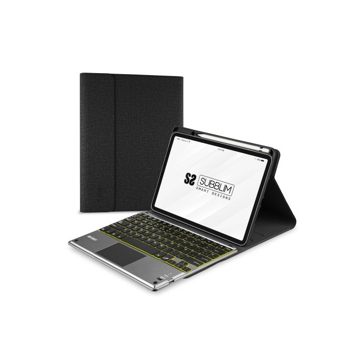 subblim subblim funda con teclado retroiluminado keytab pro bt touchpad ipad 10,9 10a gen black