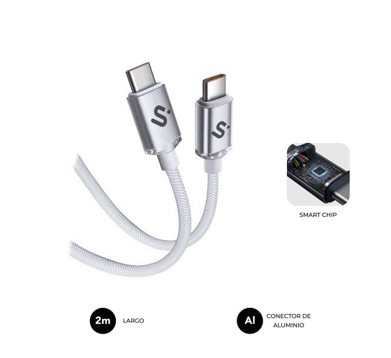 subblim subblim cable optimus 60w c c 2m white