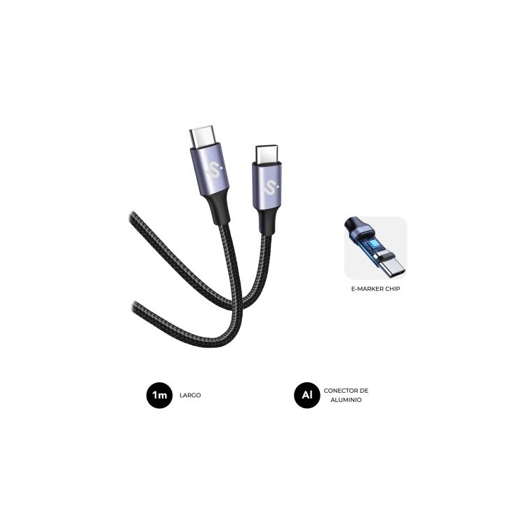 subblim subblim cable plus 100w c c 1m black