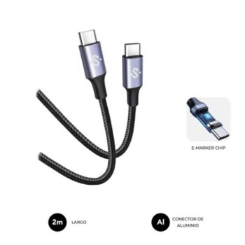 subblim subblim cable plus 100w c c 2m black