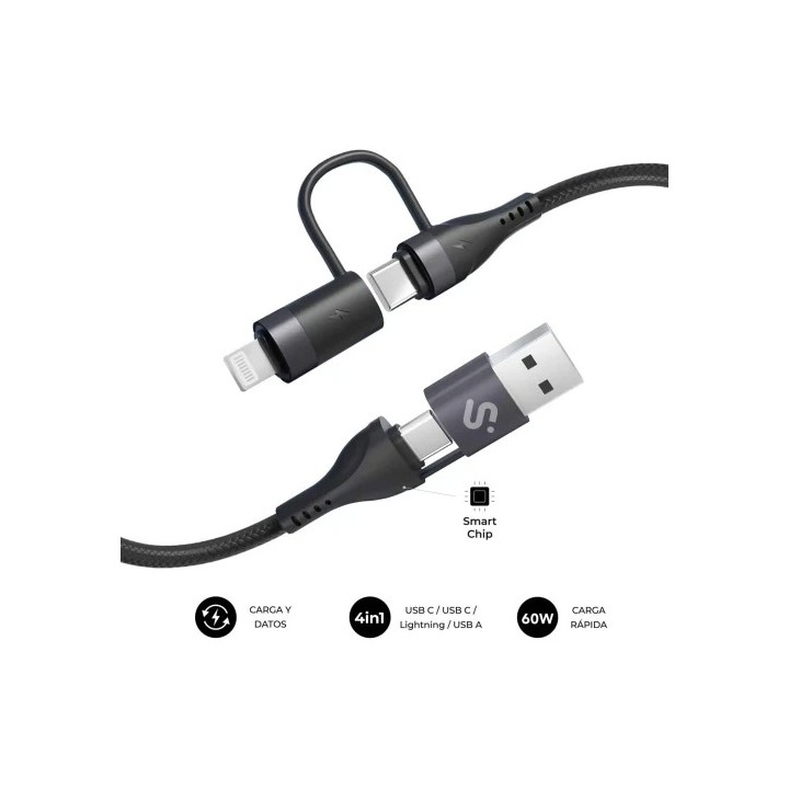 subblim subblim cable top 4in1 60w c c l a 1,2m