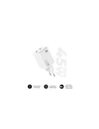 subblim subblim cargador gan 45w charger usb c+c