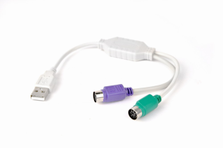cable adaptador gembird usb macho a 2x  ps2 hembra blanco