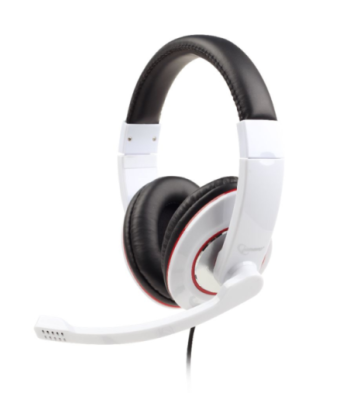 auriculares gembird mhs 001 gw blanco brillante microfono alambrico 3.5mm