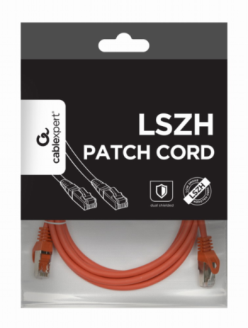 cable red s ftp gembird  cat 6a lszh rojo 2m