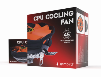 ventilador de refrigeracion gembird  de cpu 12 cm 45 w 4 pin