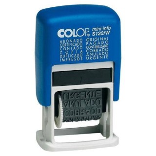 colop sello de entinaje s 120/w formula 4mm espanol azul/negra colop 104894