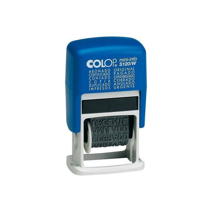 colop sello de entinaje s 120/w formula 4mm espanol azul/negra colop 104894
