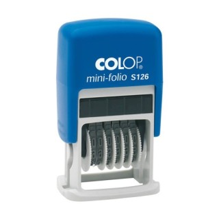 colop sello de entinaje s 126 numerador 4mm azul/negra colop 104941