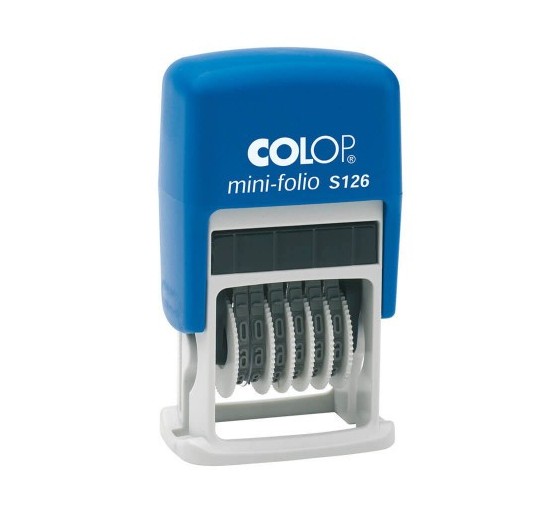 colop sello de entinaje s 126 numerador 4mm azul/negra colop 104941