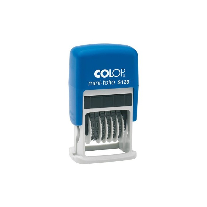 colop sello de entinaje s 126 numerador 4mm azul/negra colop 104941