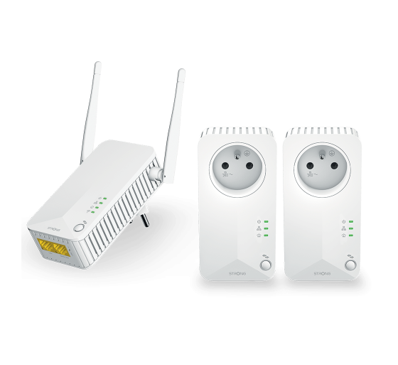 strong strong powerline wifi 600 triple pack v2 600 mbit/s ethernet blanco 3 pieza s