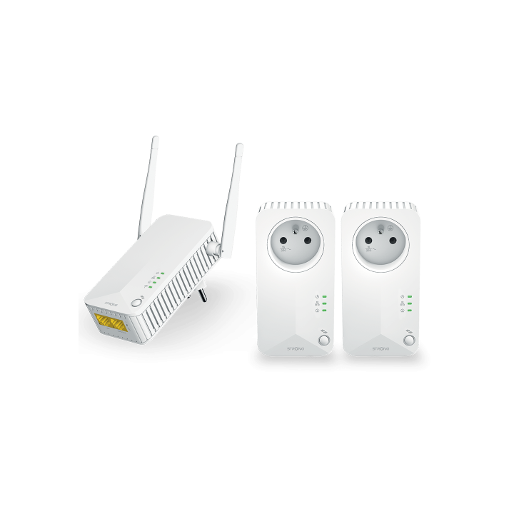 strong strong powerline wifi 600 triple pack v2 600 mbit/s ethernet blanco 3 pieza s