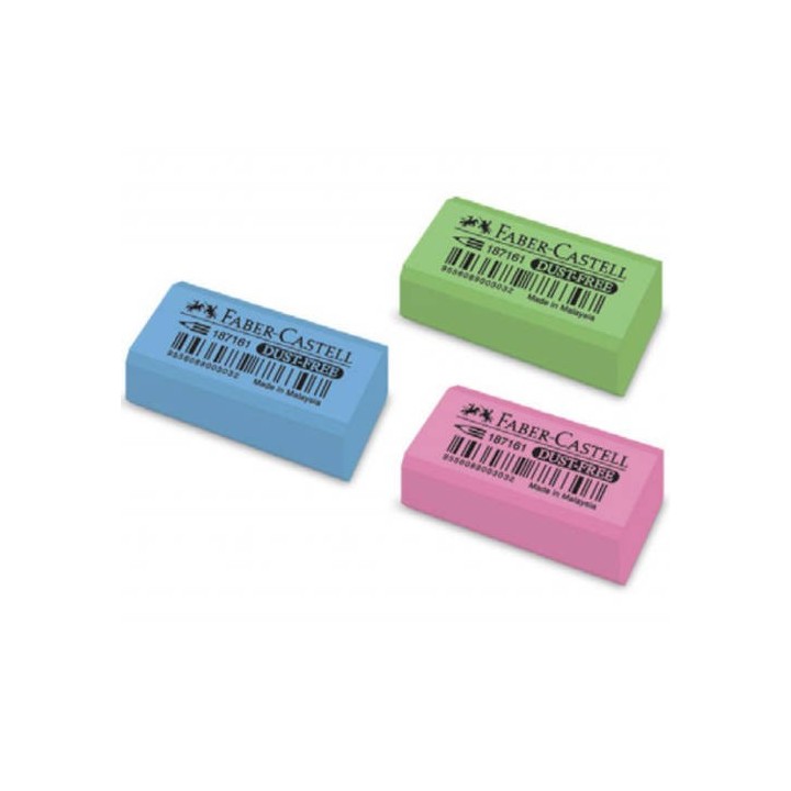 faber castell goma de borrar dust free faber castell 187219  pack  30 unidades