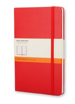 moleskine libreta clasica tapa dura roja p  9x14cm  rayada moleskine mm710r
