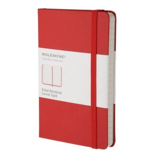 moleskine libreta clasica tapa dura roja l  13x21cm  rayada moleskine qp060r