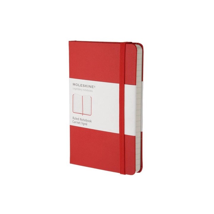 moleskine libreta clasica tapa dura roja l  13x21cm  rayada moleskine qp060r