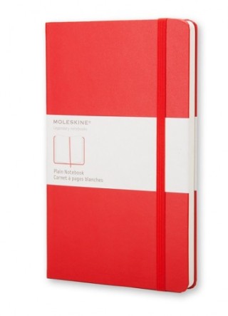 moleskine libreta clasica tapa dura roja l  13x21cm  lisa moleskine qp062r