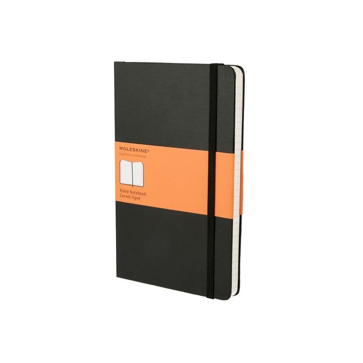 moleskine libreta clasica tapa dura negra l  13x21cm  rayas moleskine qp060