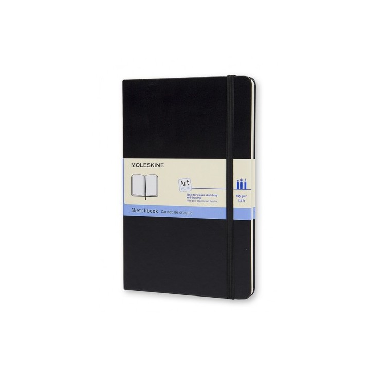 moleskine cuaderno de bocetos negro l  13x21cm  moleskine artqp063