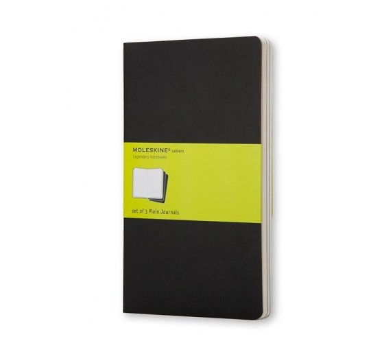 moleskine set de 3 libretas cahier negras p  9x14cm  lisa moleskine qp313