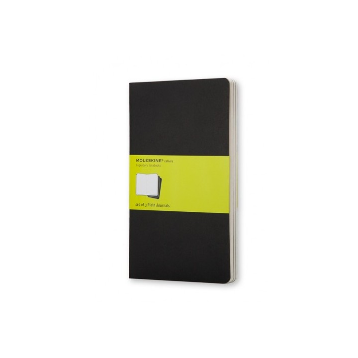 moleskine set de 3 libretas cahier negras p  9x14cm  lisa moleskine qp313