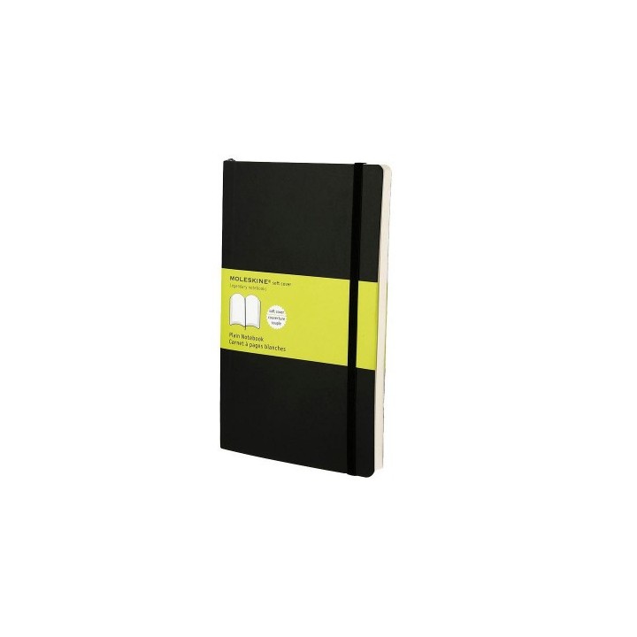 moleskine libreta clasica tapa blanda negra l  13x21cm  lisa moleskine qp618