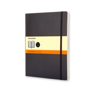 moleskine libreta clasica tapa blanda negra xl  19x25cm  rayada moleskine qp621