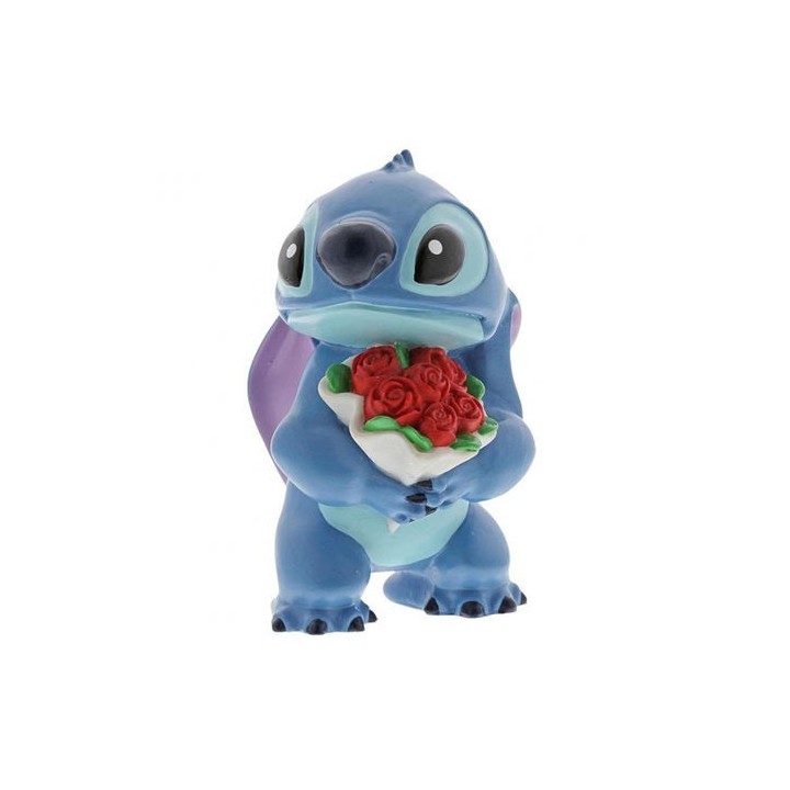 enesco figura enesco disney lilo & stitch stitch con ramo de rosas