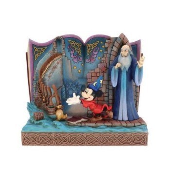enesco figura decorativa enesco disney mickey mouse libro de cuentos del brujo mickey