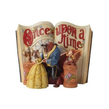 enesco figura enesco disney la bella y la bestia libro la bella y bestia