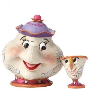enesco figura enesco disney la bella y la bestia mrs potts & chip