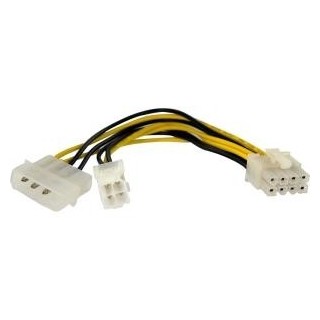 startechcom cable alimentacion placa   micro 4 pin hembra y molex a 8 pin macho startech