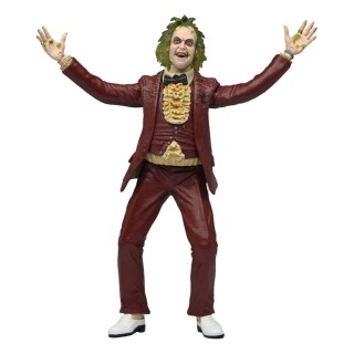neca beetlejuice red tuxedo scale action fig. 18 cm beetlejuice  1988