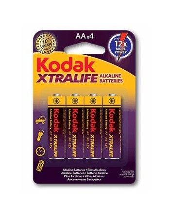 kodak blister kodak xtralife 4 pilas alcalina aa lr6